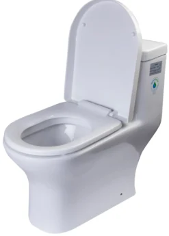 EAGO Porcelain, White, TB353 Dual Flush One Piece Eco-Friendly High-Efficiency Low Flush Ceramic Toilet