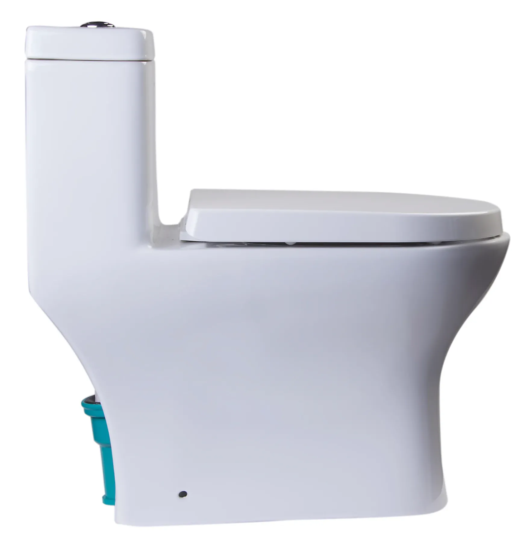 EAGO Porcelain, White, TB353 Dual Flush One Piece Eco-Friendly High-Efficiency Low Flush Ceramic Toilet