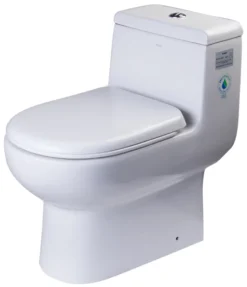 EAGO Porcelain, White, TB351 Dual Flush One Piece Eco-Friendly High-Efficiency Low Flush Ceramic Toilet