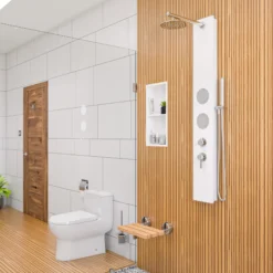 EAGO Porcelain, White, TB351 Dual Flush One Piece Eco-Friendly High-Efficiency Low Flush Ceramic Toilet