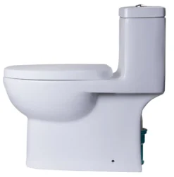 EAGO Porcelain, White, TB359 Dual Flush One Piece High Efficiency Low Flush Ceramic Toilet