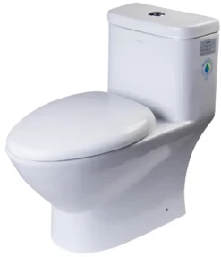 EAGO Porcelain, White, TB346 Modern Dual Flush One Piece High-Efficiency Low Flush Ceramic Toilet