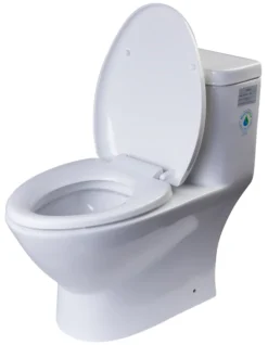 EAGO Porcelain, White, TB346 Modern Dual Flush One Piece High-Efficiency Low Flush Ceramic Toilet