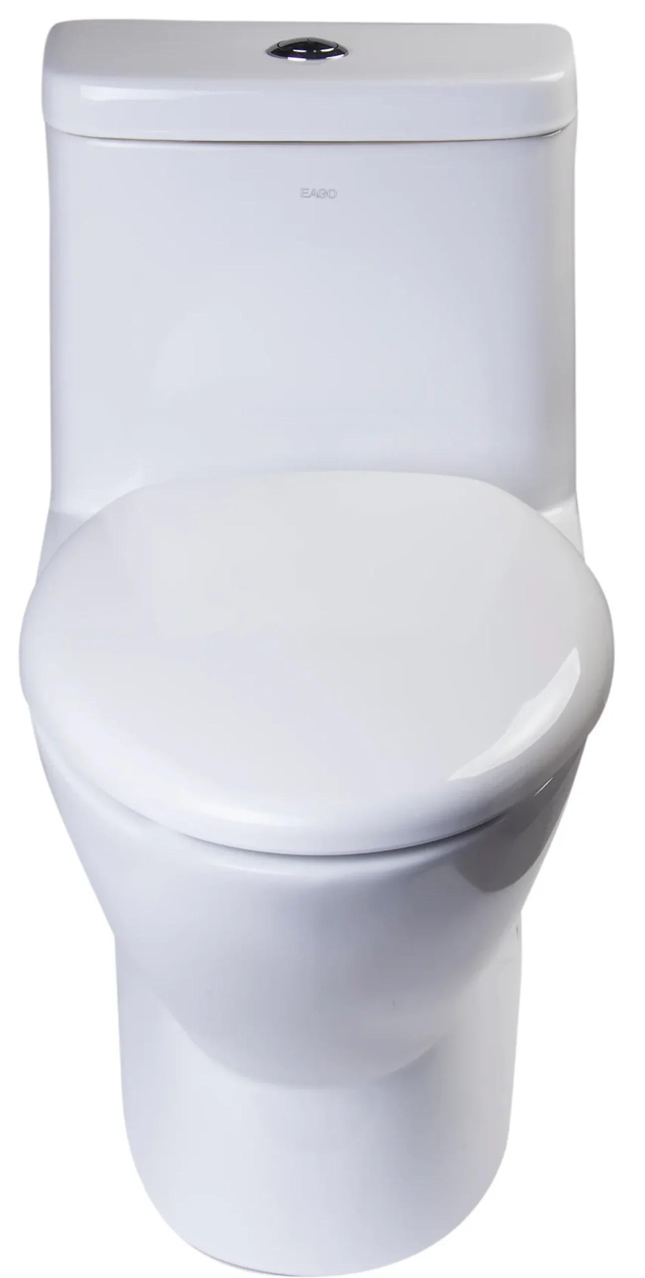 EAGO Porcelain, White, TB346 Modern Dual Flush One Piece High-Efficiency Low Flush Ceramic Toilet