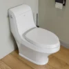 EAGO Porcelain, White, TB133 Single Flush One Piece Ceramic Toilet