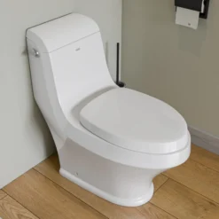EAGO Porcelain, White, TB133 Single Flush One Piece Ceramic Toilet