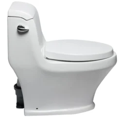 EAGO Porcelain, White, TB133 Single Flush One Piece Ceramic Toilet