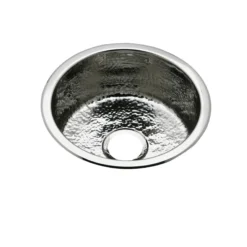 Elkay 16" Round Stainless Steel Bar/Prep Sink, Hammered Mirror, 18 Gauge, SCF16FBSH