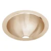 Elkay 11" Round Undermount CuVerro Antimicrobial Copper ADA Bathroom Sink, Lustrous Satin, ELUH9-CU
