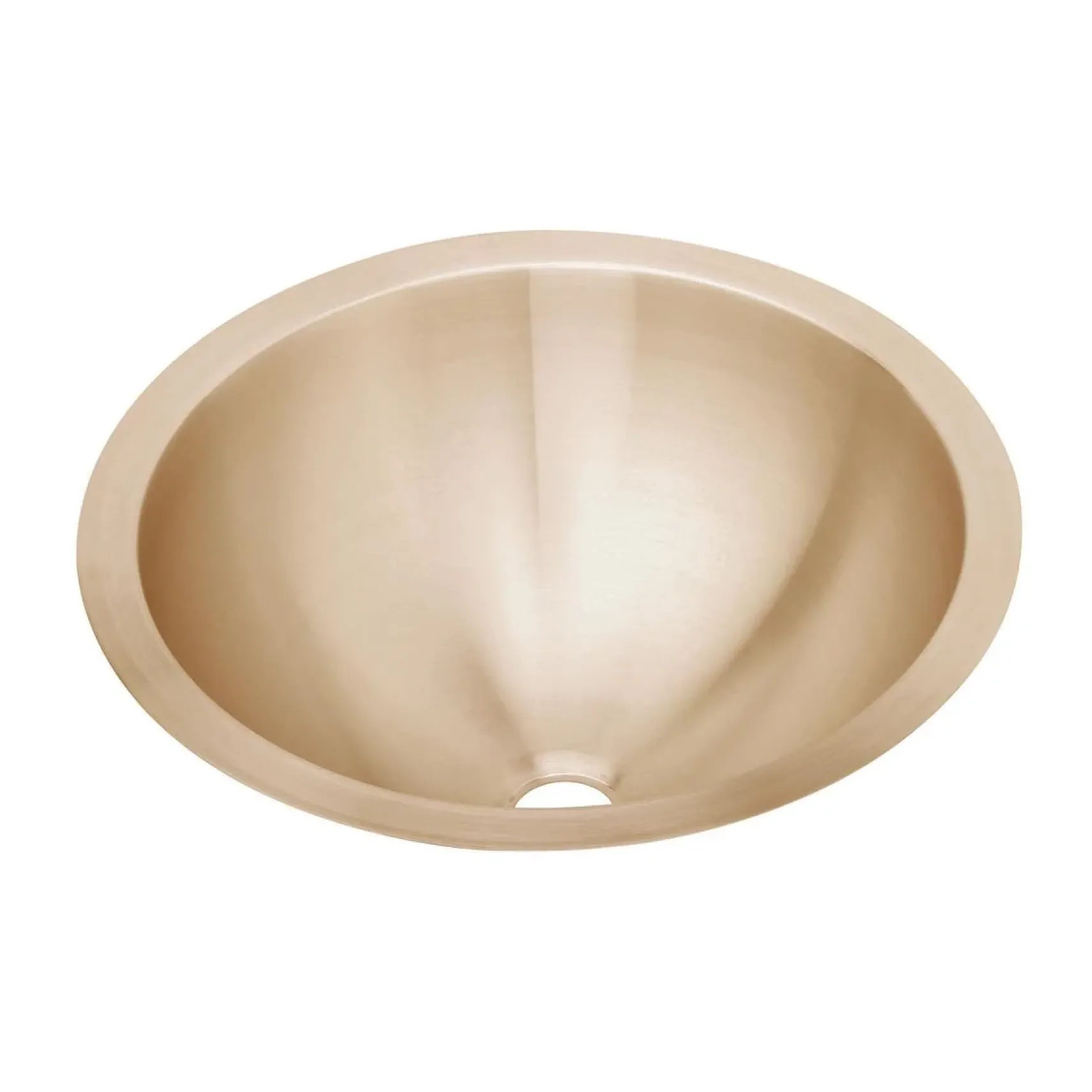 Elkay 18" Round Undermount CuVerro Antimicrobial Copper Bathroom Sink, Lustrous Satin, ELUH16-CU