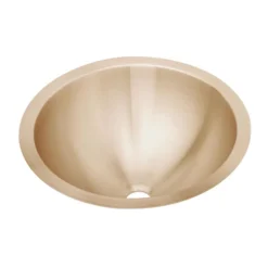 Elkay 18" Round Undermount CuVerro Antimicrobial Copper Bathroom Sink, Lustrous Satin, ELUH16LV-CU