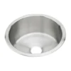 Elkay Asana 14" Round Stainless Steel ADA Bar/Prep Sink, Lustrous Satin, 18 Gauge, RLR12FB