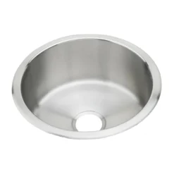 Elkay Asana 14" Round Stainless Steel ADA Bar/Prep Sink, Lustrous Satin, 18 Gauge, RLR12FB