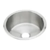 Elkay Asana 18" Round Stainless Steel Bar/Prep Sink, Lustrous Satin, 18 Gauge, RLR16FB