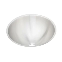 Elkay Asana 18" Round Undermount Stainless Steel Bathroom Sink, Lustrous Satin, 18 Gauge, ELUH16
