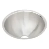 Elkay Asana 11" Round Undermount Stainless Steel ADA Bathroom Sink, Lustrous Satin, 18 Gauge, ELUH9