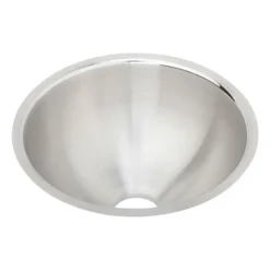 Elkay Asana 11" Round Undermount Stainless Steel ADA Bathroom Sink, Lustrous Satin, 18 Gauge, ELUH9