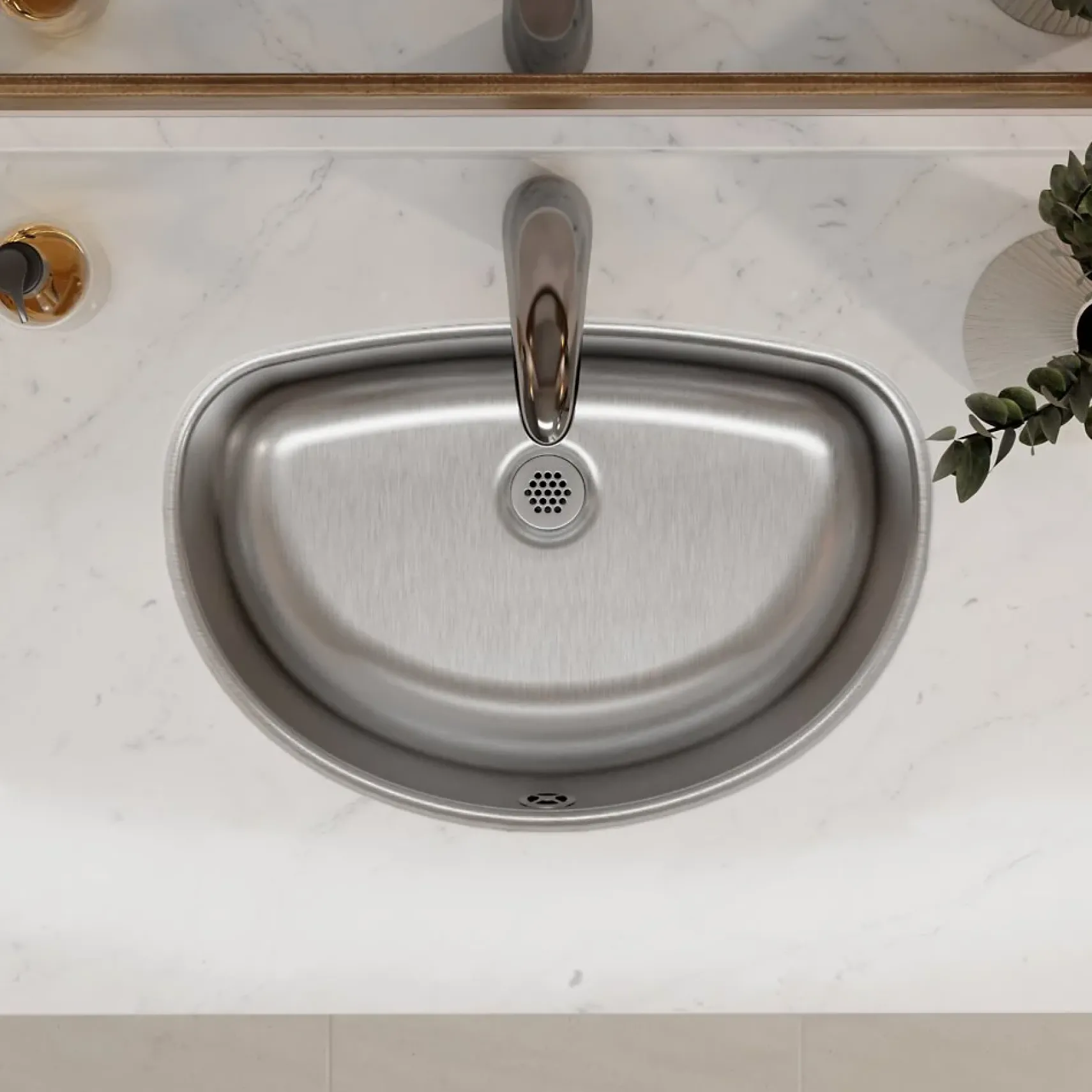 Elkay Asana 20" Stainless Steel Bathroom Sink, Lustrous Satin, ELUH1811