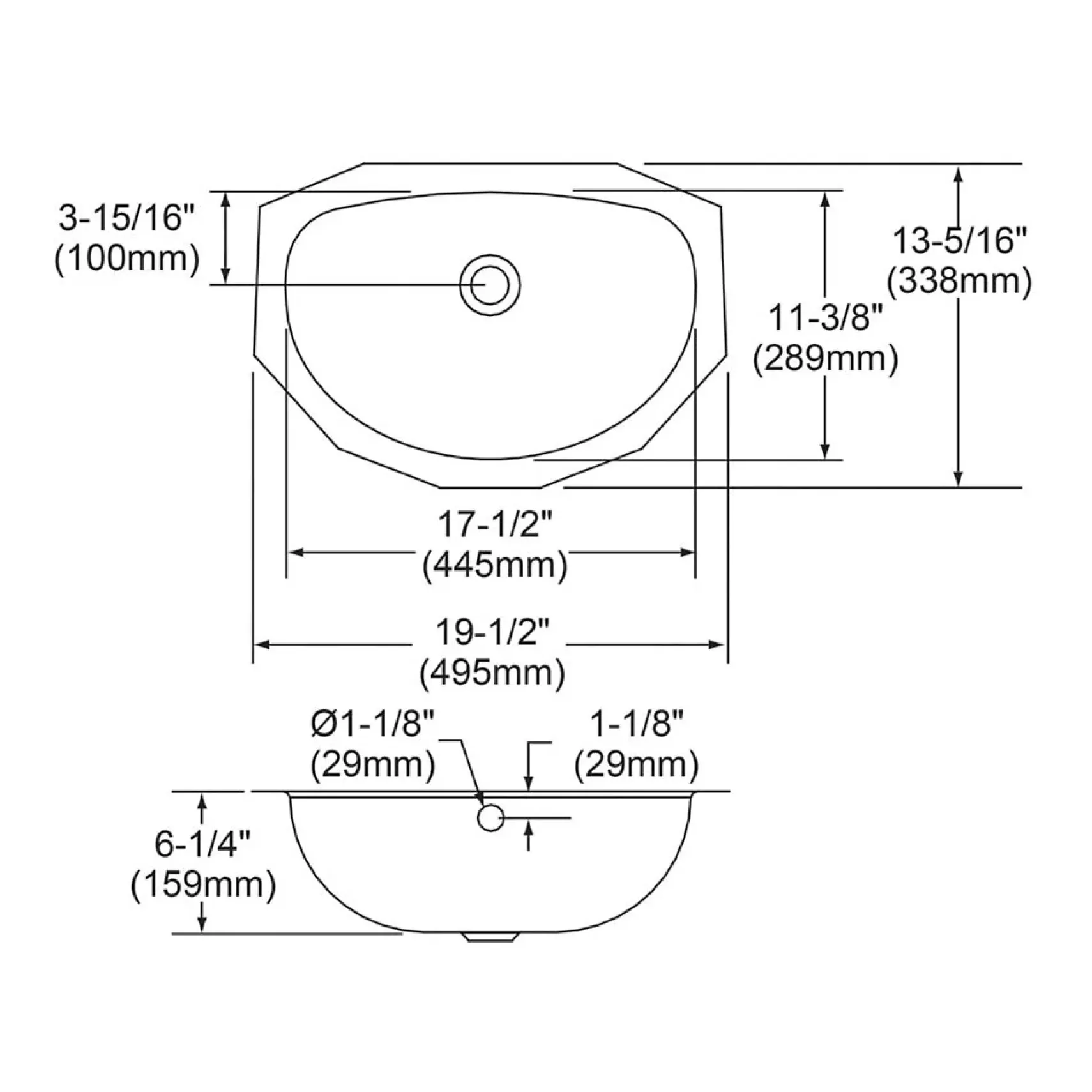 Elkay Asana 20" Stainless Steel Bathroom Sink, Lustrous Satin, ELUH1811