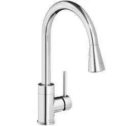 Elkay Avado Forward Only Lever Handle Pull-down Spray Spout Brass ADA Kitchen Faucet, Chrome, LKAV3031CR