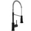Elkay Avado Lever Handle Semiprofessional Spout Brass ADA Kitchen Faucet, Matte Black and Chrome, LKAV2061MBCR