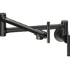 Elkay Avado Lever Handle Pot Filler Spout Brass ADA Kitchen Faucet, Black Stainless, LKAV4091BK