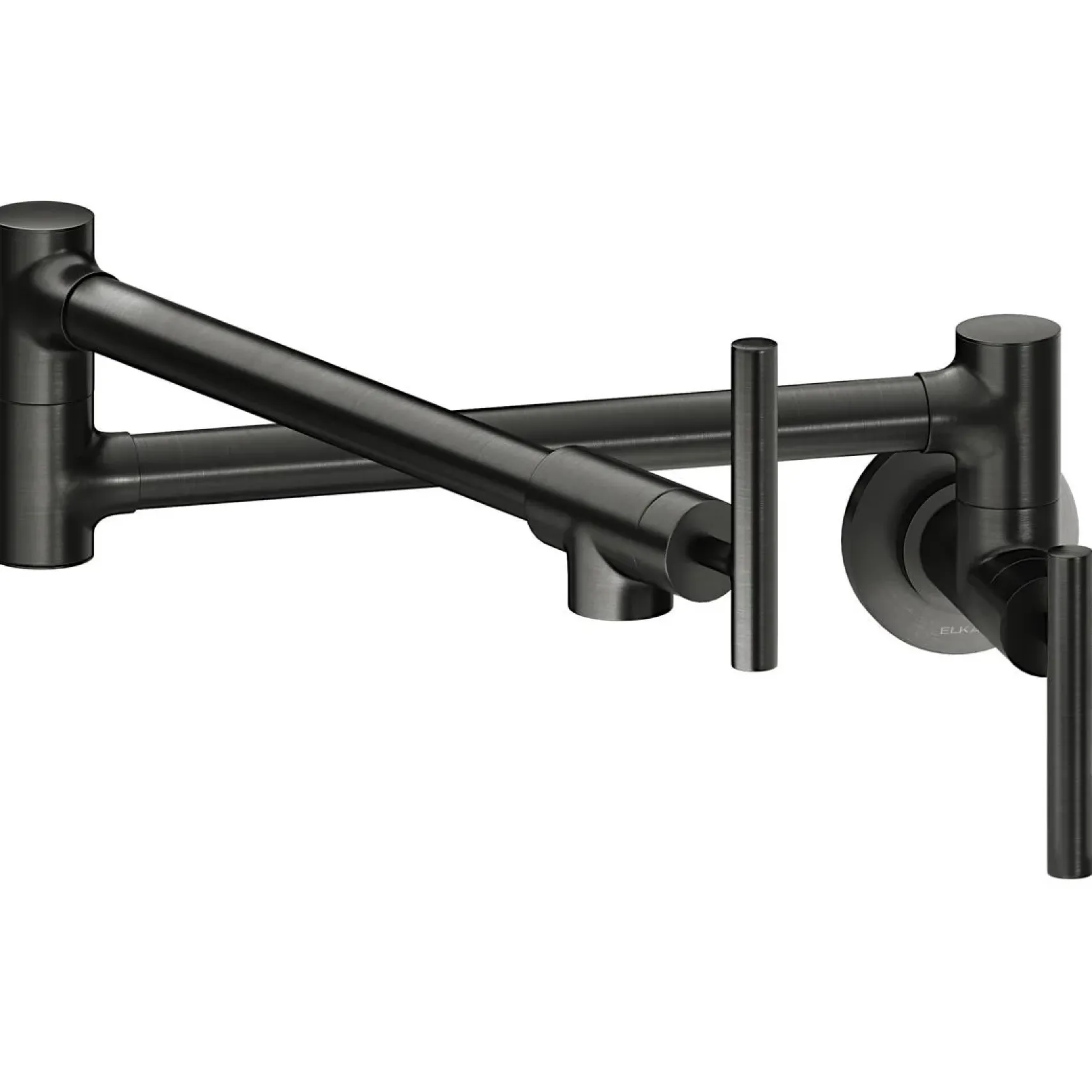 Elkay Avado Lever Handle Pot Filler Spout Brass ADA Kitchen Faucet, Black Stainless, LKAV4091BK