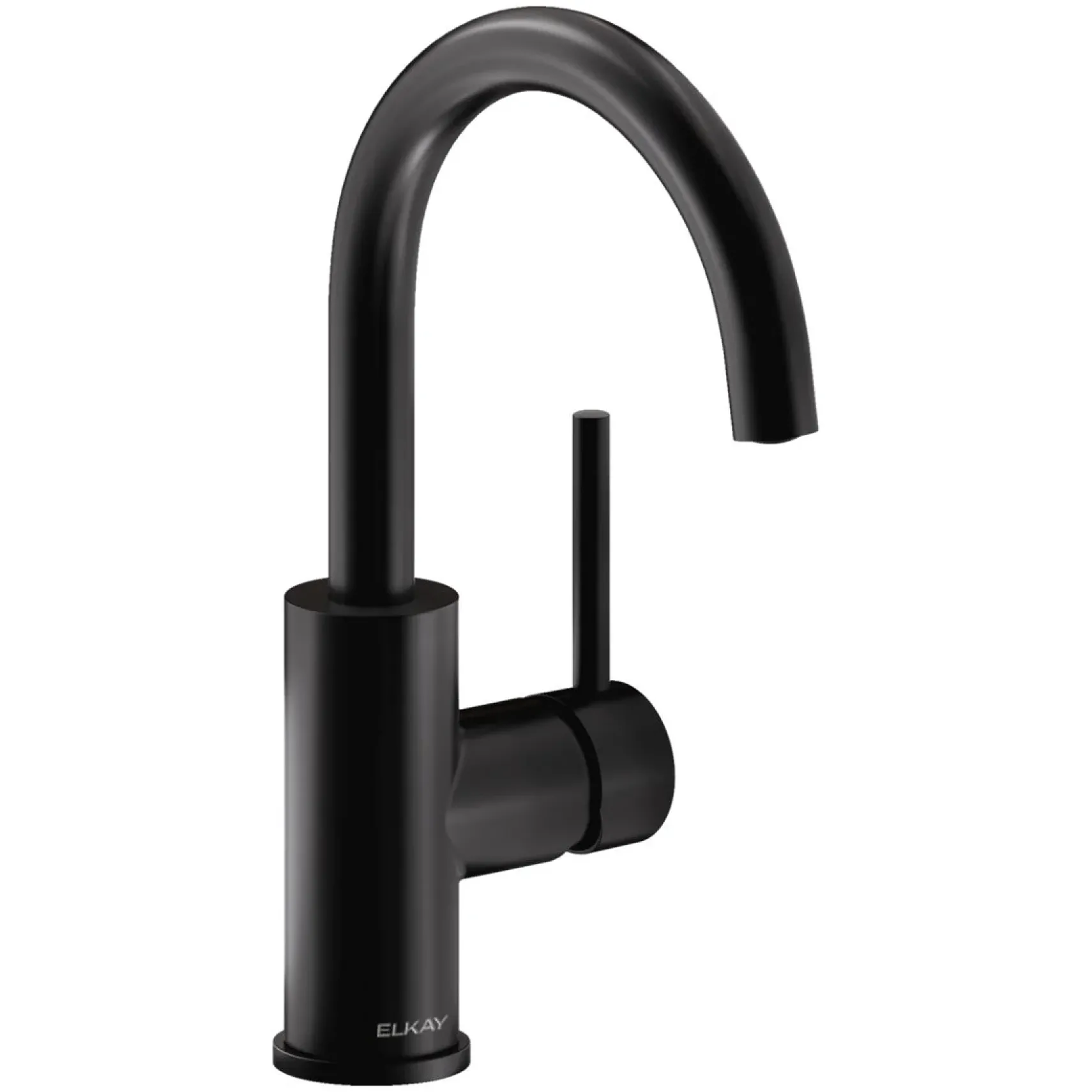 Elkay Avado Lever Handle Gooseneck Spout Brass ADA Bar Faucet, Matte Black, LKAV3021MB