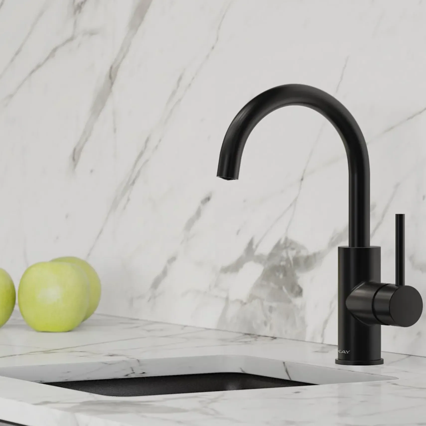 Elkay Avado Lever Handle Gooseneck Spout Brass ADA Bar Faucet, Matte Black, LKAV3021MB