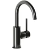 Elkay Avado Lever Handle Gooseneck Spout Brass ADA Bar Faucet, Black Stainless, LKAV3021BK