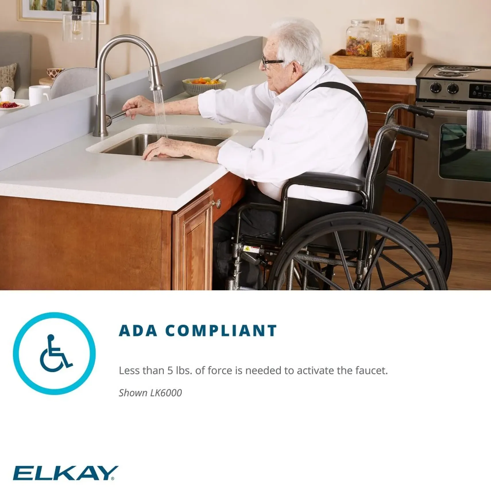 Elkay Avado Lever Handle Gooseneck Spout Brass ADA Bar Faucet, Black Stainless, LKAV3021BK