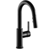Elkay Avado Lever Handle Pull-down Spray Spout Brass ADA Bar Faucet, Matte Black, LKAV3032MB