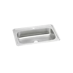 Elkay Celebrity 33" Drop In/Topmount Stainless Steel Kitchen Sink, Brushed Satin, 1 Faucet Hole, CRS33221