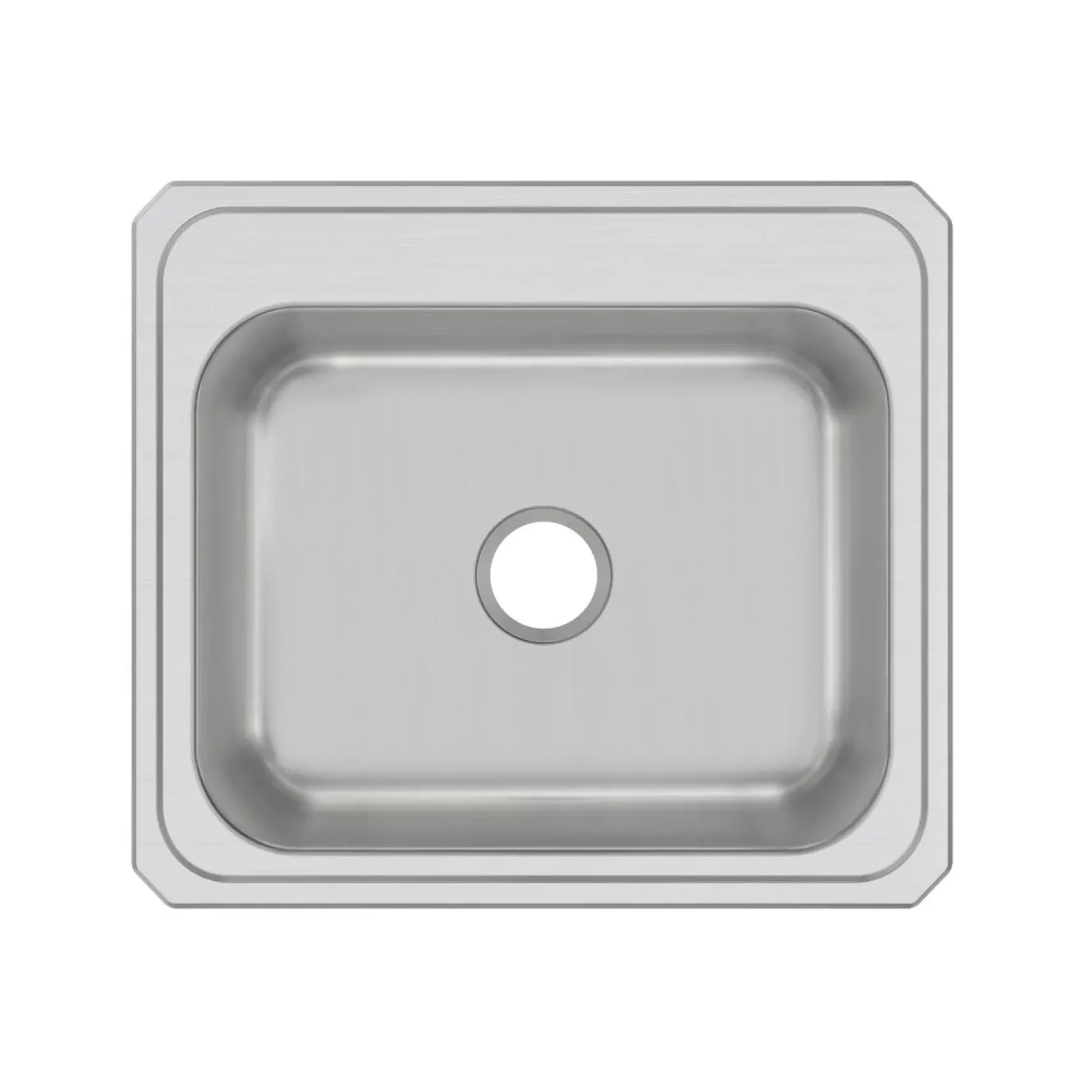 Elkay Celebrity 25" Drop In/Topmount Stainless Steel Kitchen Sink, Brushed Satin, No Faucet Hole, CR25220