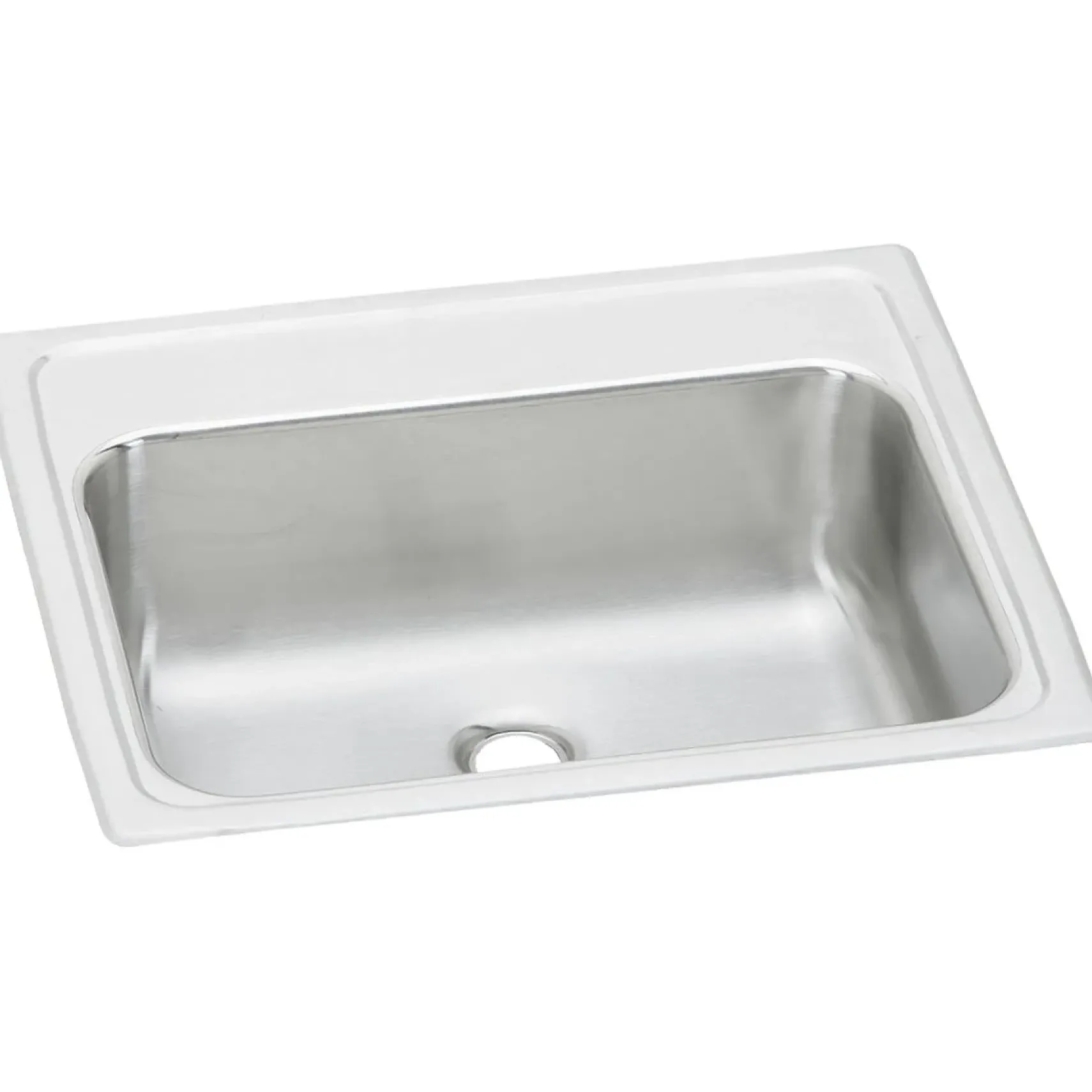 Elkay Celebrity 19" Rectangular Drop In/Topmount Stainless Steel ADA Bathroom Sink, Brushed Satin, No Faucet Hole, PSLVR1917LO0