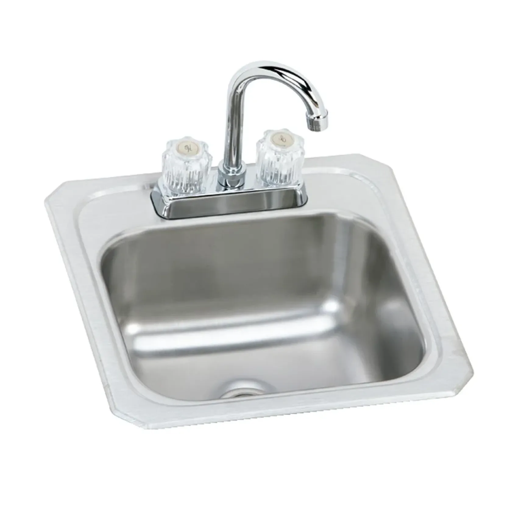 Elkay Celebrity 15" Rectangular Stainless Steel ADA Bar/Prep Sink, Brushed Satin, No Faucet Hole, BCR150