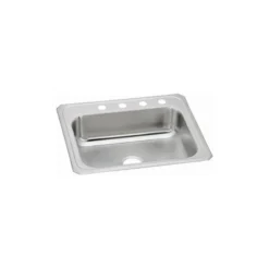 Elkay Celebrity 25" Stainless Steel Kitchen Sink, 20 Gauge, Brushed Satin, 4 Faucet Hole, CR25224