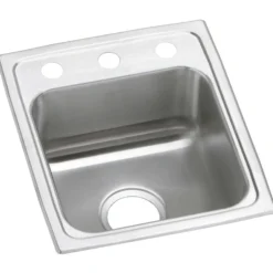 Elkay Celebrity 15" Stainless Steel Bar Sink, Brushed Satin, 1 Faucet Hole, PSR15171