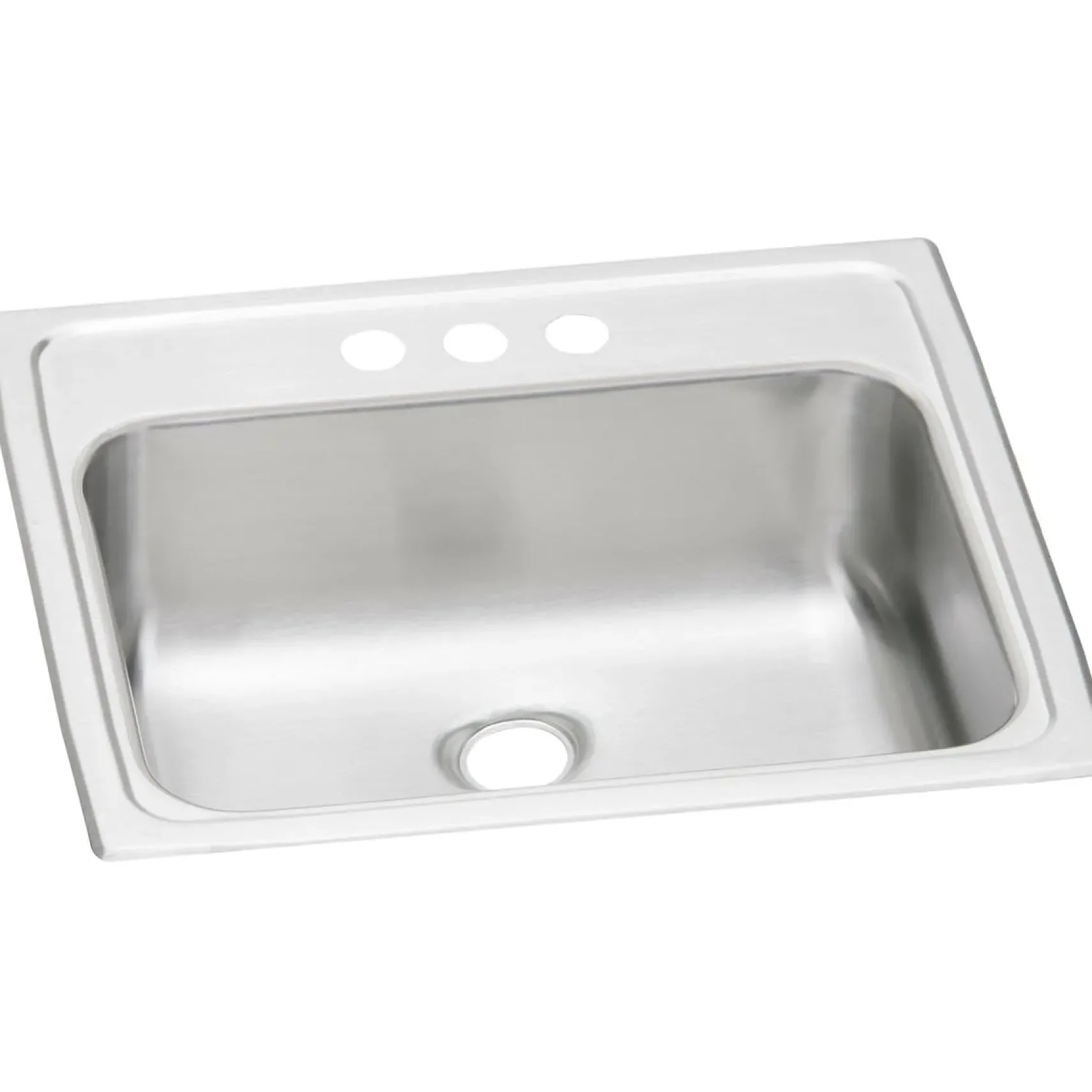 Elkay Celebrity 19" Stainless Steel Bathroom Sink, Brushed Satin, 3 Faucet Hole, PSLVR19173