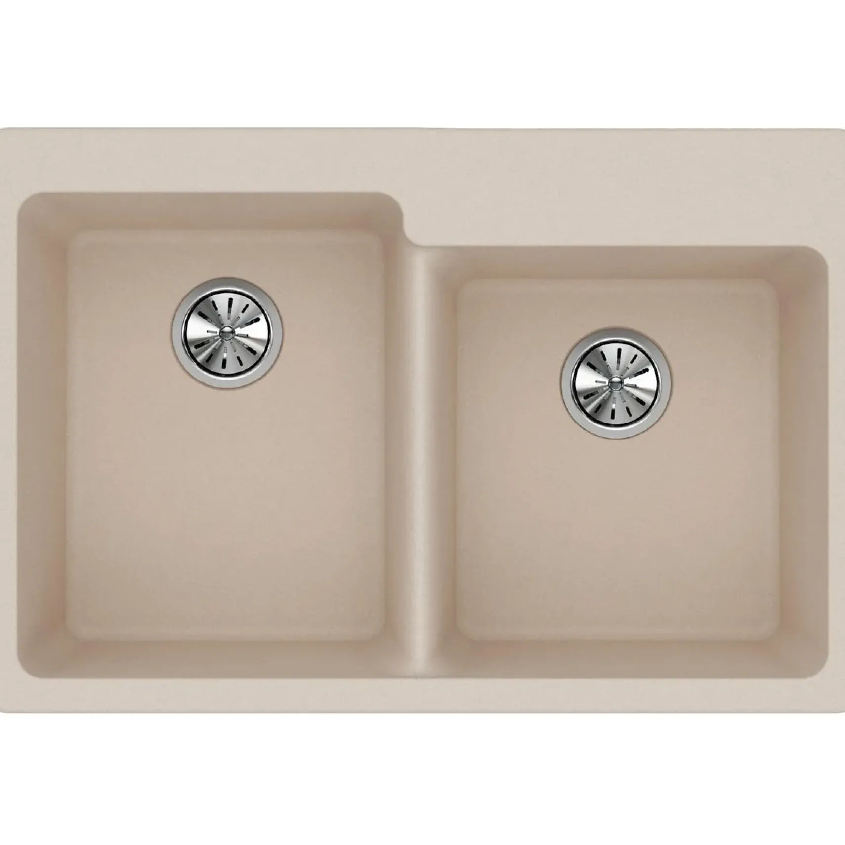 Elkay Classic 33" Quartz Kitchen Sink, 50/50 Double Bowl, Putty, ELG250RPT0