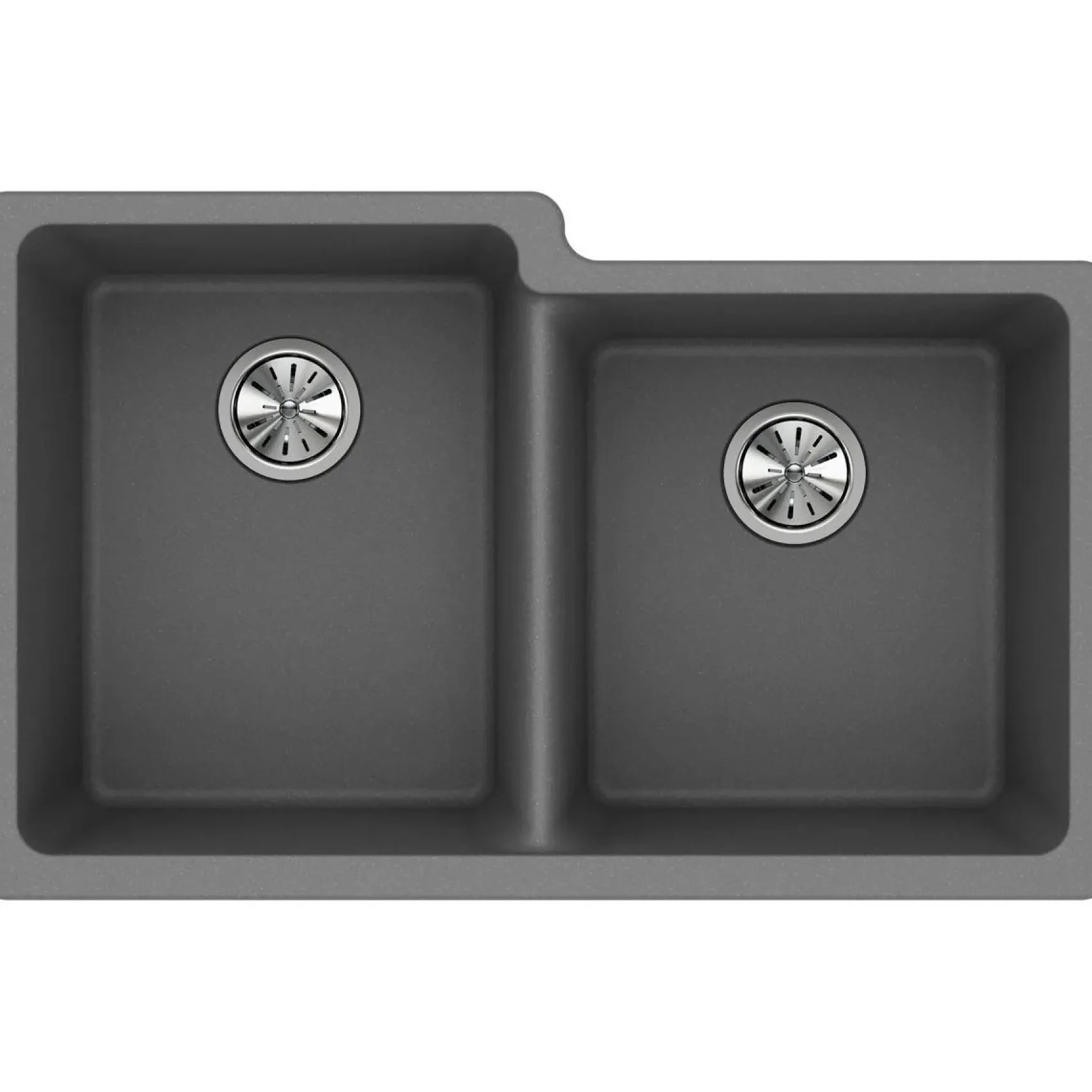 Elkay Classic 33" Quartz Kitchen Sink, 50/50 Double Bowl, Greystone, ELGU250RGS0