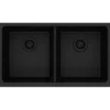 Elkay Classic 33" Quartz Kitchen Sink, 50/50 Double Bowl, Black, ELGU3322BK0