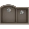 Elkay Classic 33" Quartz Kitchen Sink, 55/45 Double Bowl, Greige, ELGHU3322RGR0