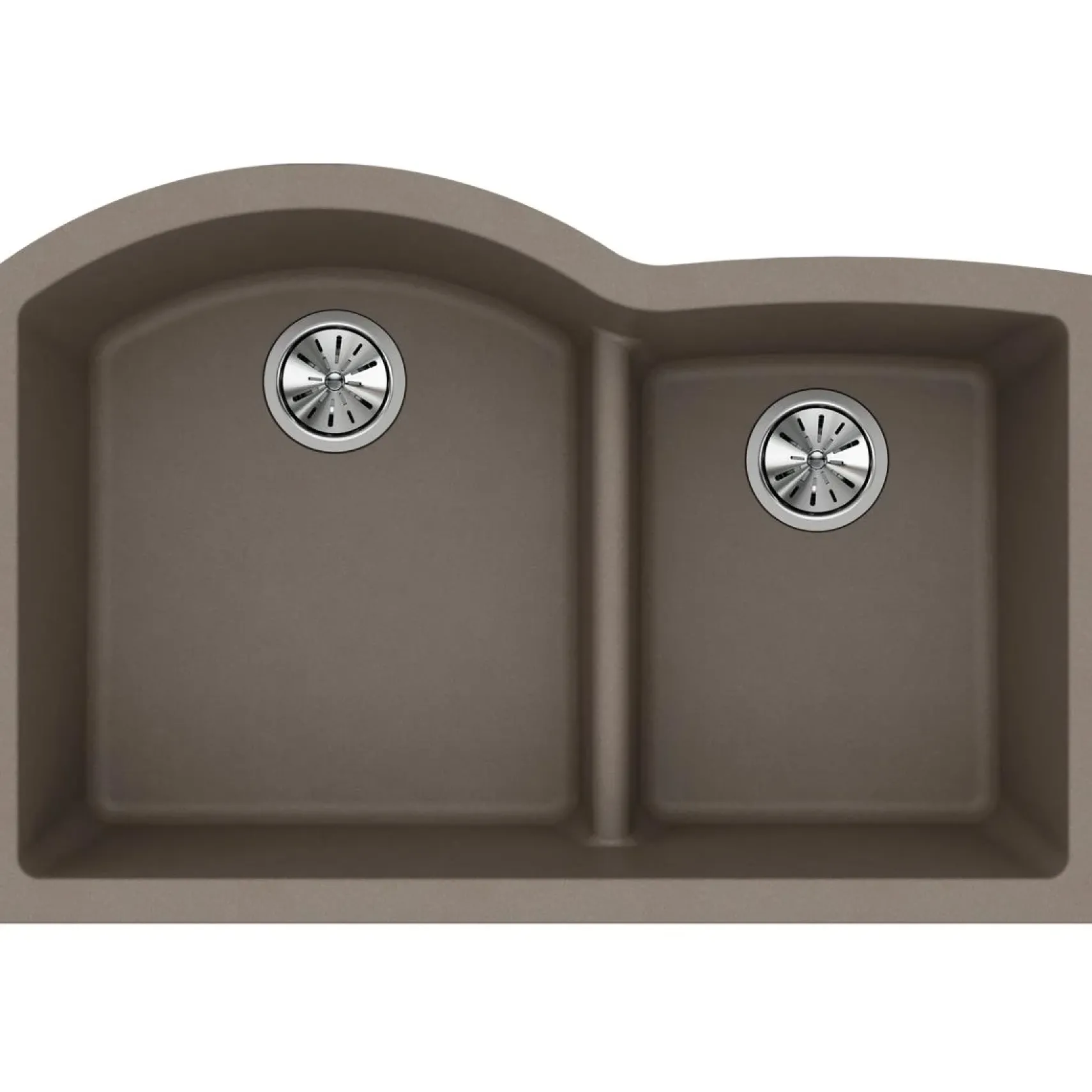 Elkay Classic 33" Quartz Kitchen Sink, 55/45 Double Bowl, Greige, ELGHU3322RGR0