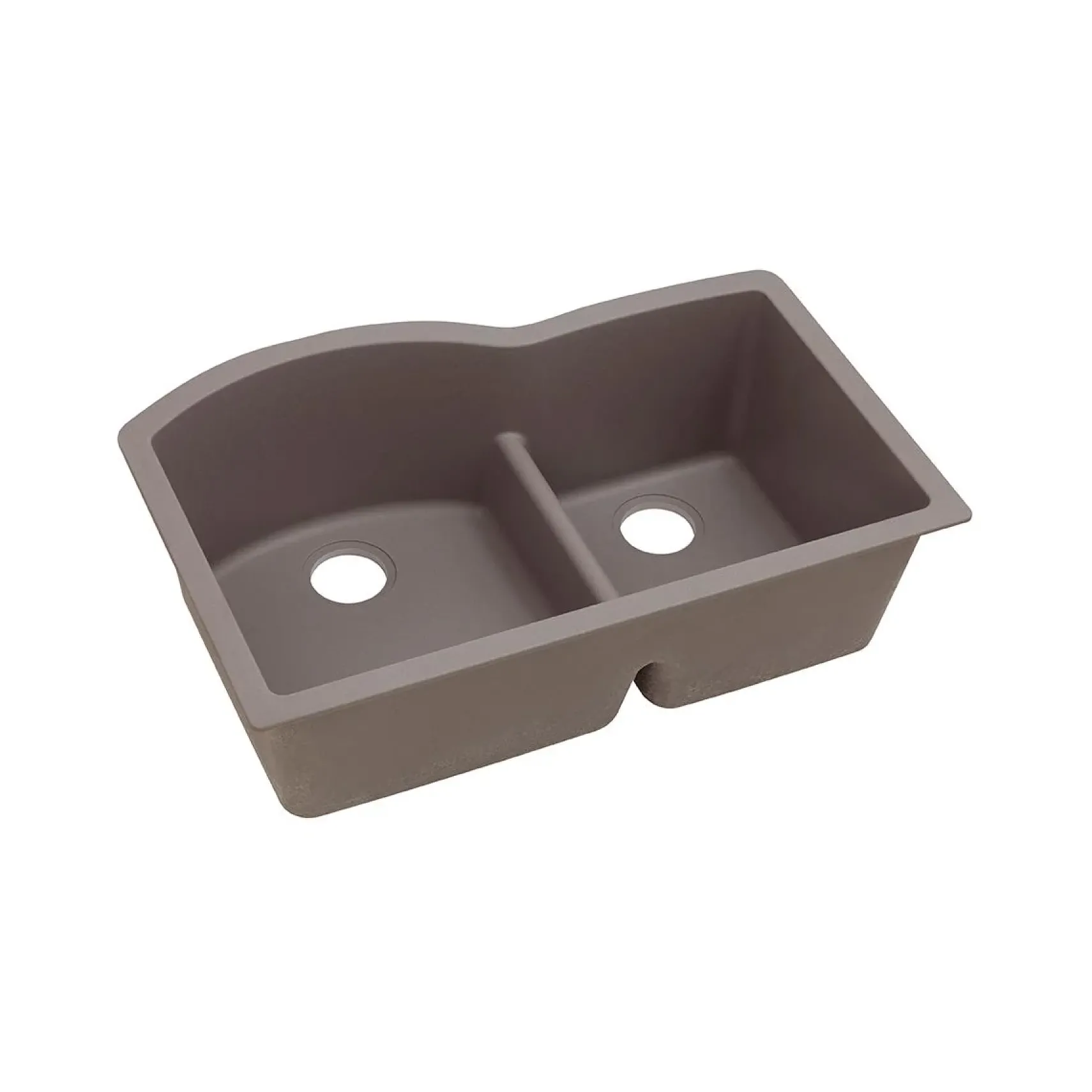 Elkay Classic 33" Quartz Kitchen Sink, 55/45 Double Bowl, Greige, ELGHU3322RGR0