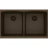 Elkay Classic 33" Quartz Kitchen Sink, 50/50 Double Bowl, Mocha, ELGDULB3322MC0