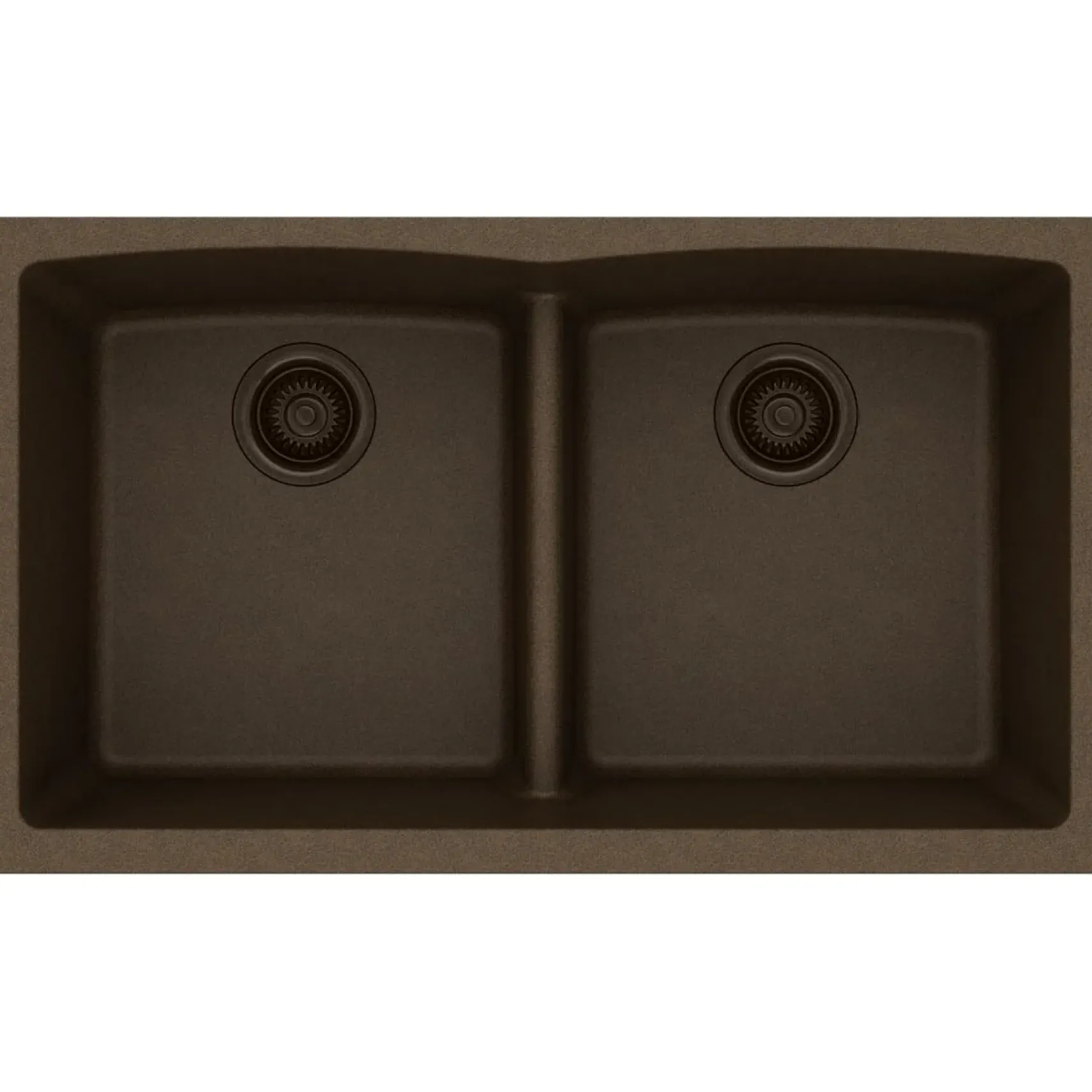 Elkay Classic 33" Quartz Kitchen Sink, 50/50 Double Bowl, Mocha, ELGDULB3322MC0