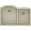 Elkay Classic 33" Quartz Kitchen Sink, 55/45 Double Bowl, Bisque, ELGHU3322RBQ0