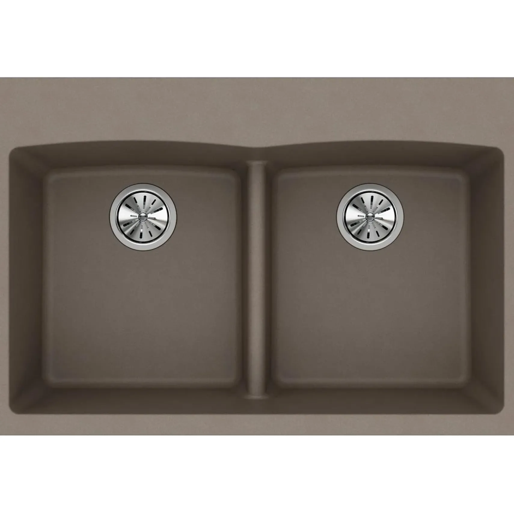 Elkay Classic 33" Quartz Kitchen Sink, 50/50 Double Bowl, Greige, ELGDLB3322GR0