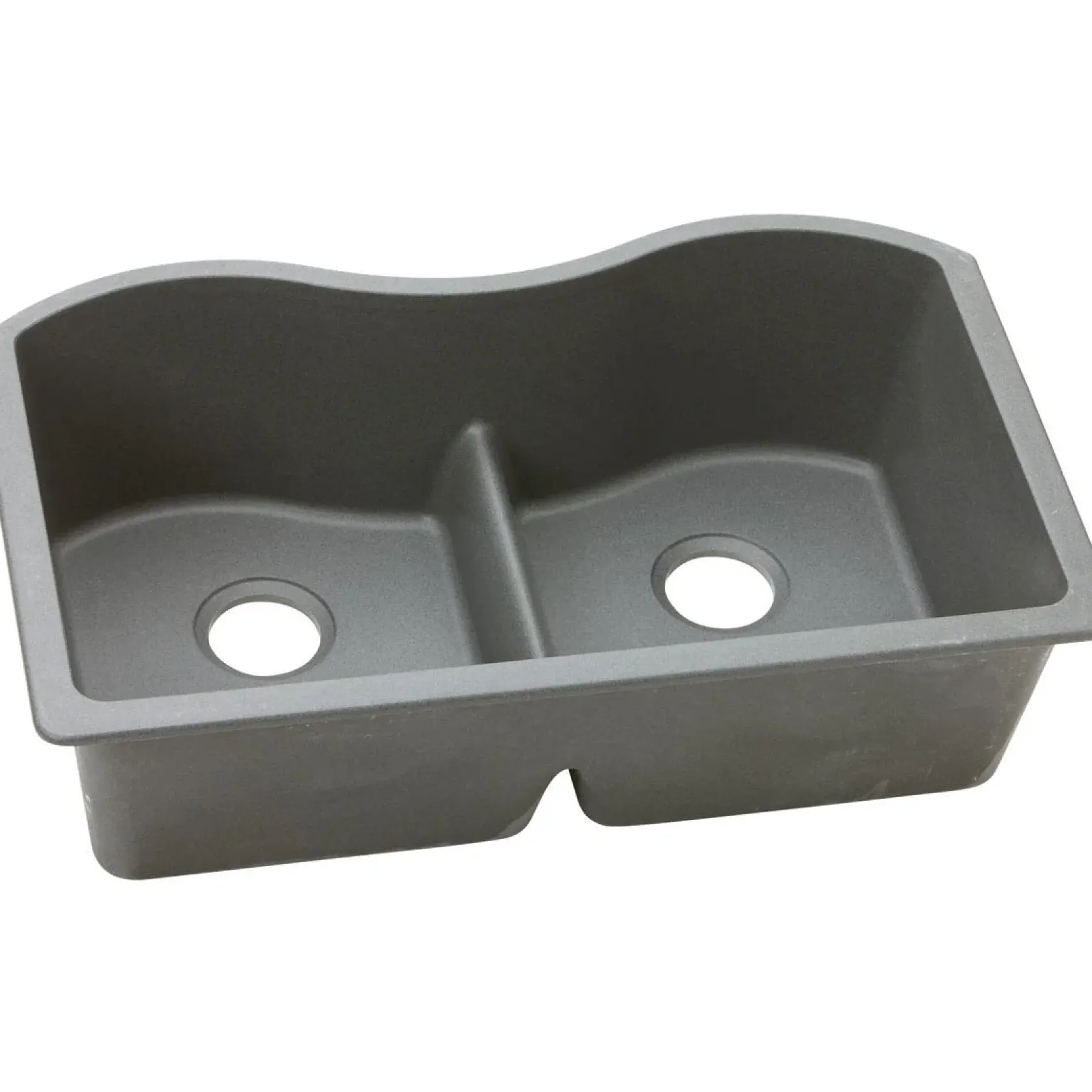 Elkay Classic 33" Quartz Kitchen Sink, 50/50 Double Bowl, Greystone, ELGULB3322GS0